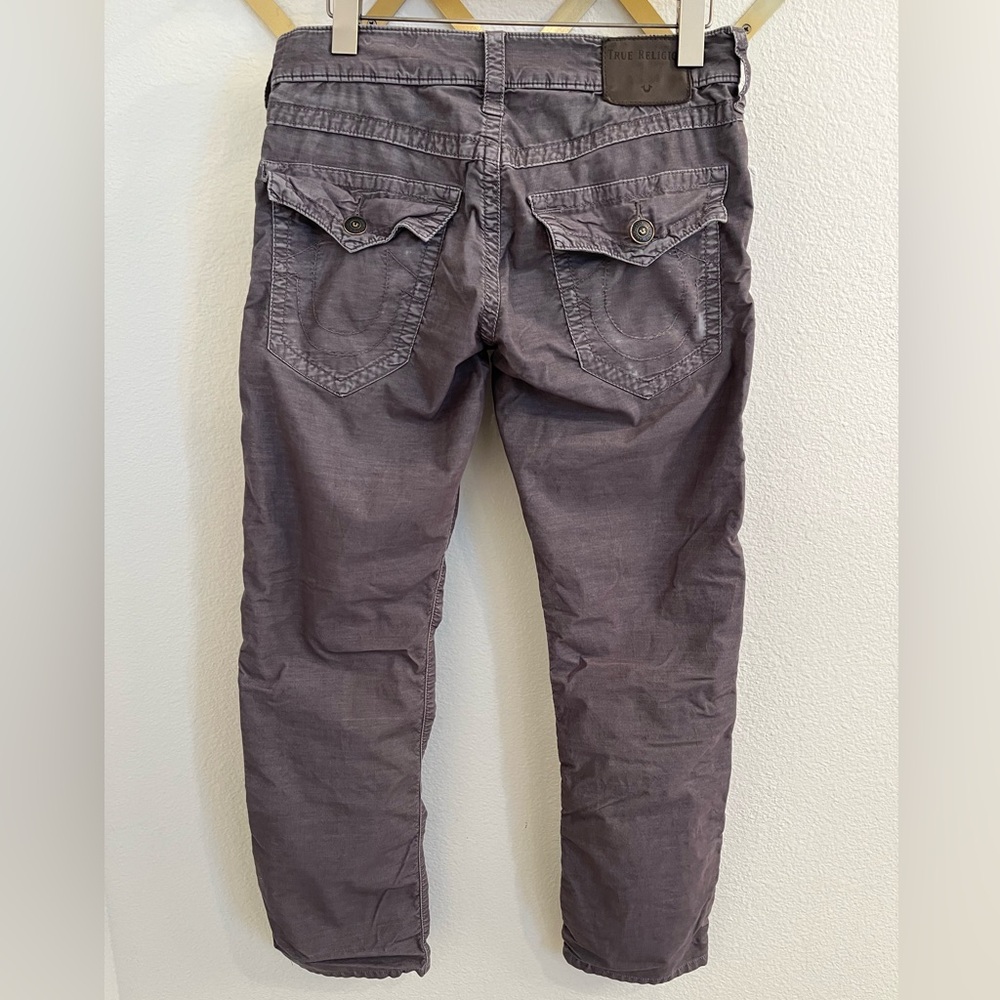 True Religion Ricky Cotton Grey Straight Leg Pants 30